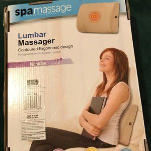 NEW SPA MASSAGE LUMBAR MASSAGER WITH VIBRATION therapy at home/office/travel